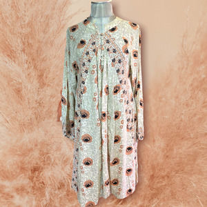 Natalie Martin Fiore Short Dress Vintage Flowers Apricot XL